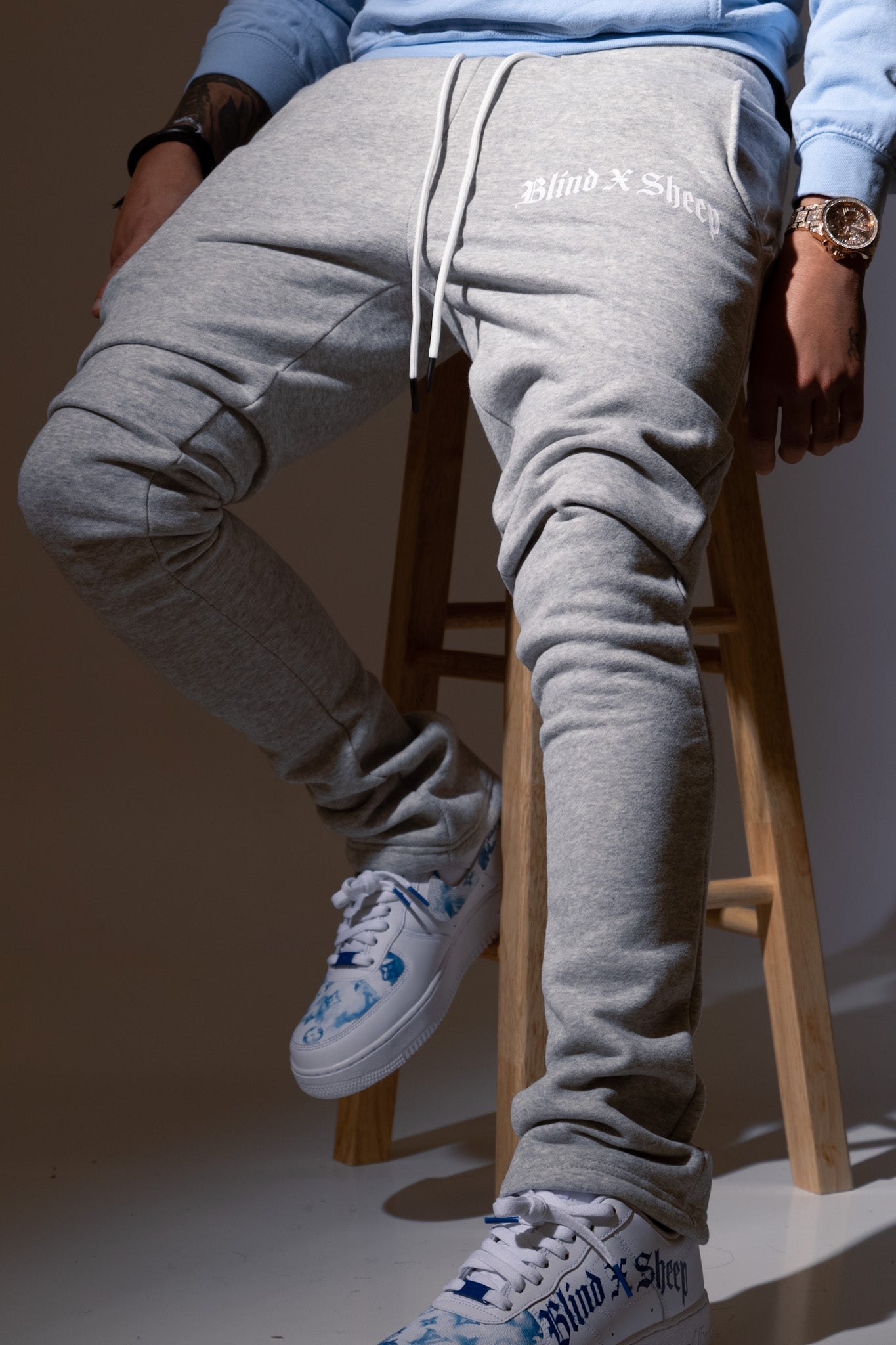 Grey Stack Pants