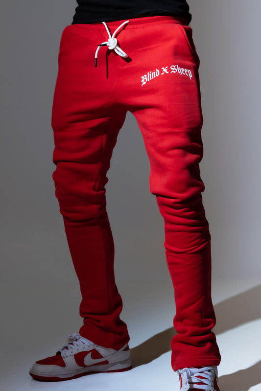 Red Stack Pants